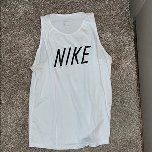 Nike White Sleeveless Shirt
